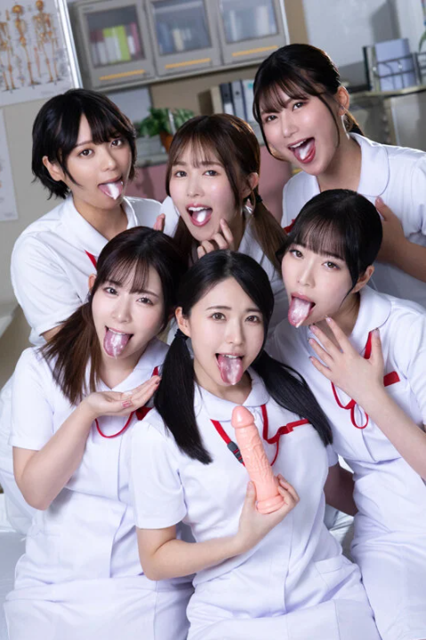 沙月恵奈・皆月ひかる・美波こづえ・幾野まち・有加里ののか・もなみ鈴のナースコスプレ